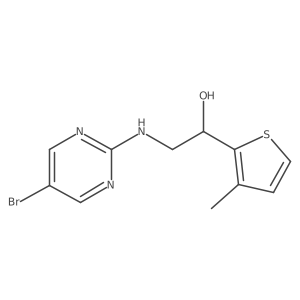 2-[(5-Bromopyrimidin-2-yl)amino]-1-(3-methylthiophen-2-yl)ethan-1-ol Structure