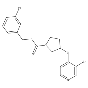 1-{3-[(3-Bromopyridin-4-yl)oxy]pyrrolidin-1-yl}-3-(3-chlorophenyl)propan-1-one Structure