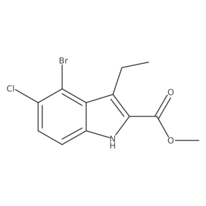 Methyl 4-bromo-5-chloro-3-ethyl-1H-indole-2-carboxylate Structure