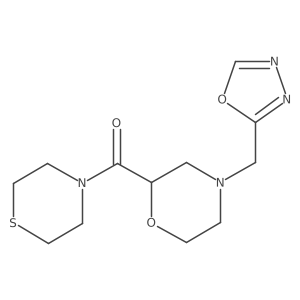 [4-(1,3,4-Oxadiazol-2-ylmethyl)morpholin-2-yl]-thiomorpholin-4-ylmethanone Structure