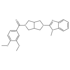 2-[5-(3,4-dimethoxybenzoyl)-octahydropyrrolo[3,4-c]pyrrol-2-yl]-1-methyl-1H-1,3-benzodiazole结构式