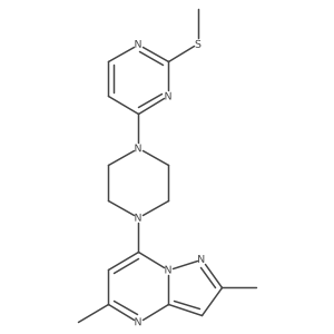 4-(4-{2,5-Dimethylpyrazolo[1,5-a]pyrimidin-7-yl}piperazin-1-yl)-2-(methylsulfanyl)pyrimidine Structure