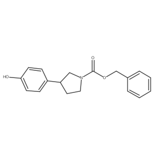Benzyl 3-(4-hydroxyphenyl)pyrrolidine-1-carboxylate Structure