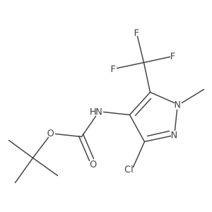 tert-butyl N-[3-chloro-1-methyl-5-(trifluoromethyl)-1H-pyrazol-4-yl]carbamate Structure