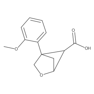 (A+/-)-4-(2-Methoxyphenyl)-2-oxabicyclo[2.1.1]hexane-5-carboxylic acid结构式