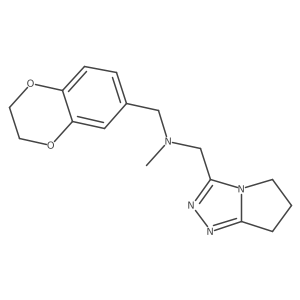 [(2,3-dihydro-1,4-benzodioxin-6-yl)methyl](methyl)({5H,6H,7H-pyrrolo[2,1-c][1,2,4]triazol-3-yl}methyl)amine结构式