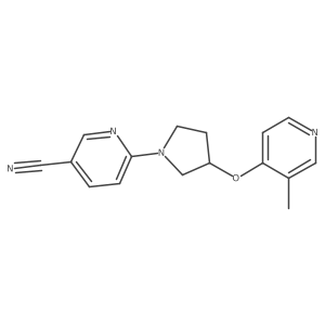 6-{3-[(3-Methylpyridin-4-yl)oxy]pyrrolidin-1-yl}pyridine-3-carbonitrile Structure