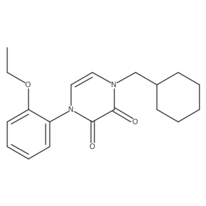 1-(Cyclohexylmethyl)-4-(2-ethoxyphenyl)-1,2,3,4-tetrahydropyrazine-2,3-dione结构式