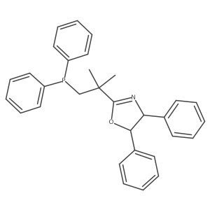(4R,5S)-2-(1-(Diphenylphosphanyl)-2-methylpropan-2-yl)-4,5-diphenyl-4,5-dihydrooxazole结构式