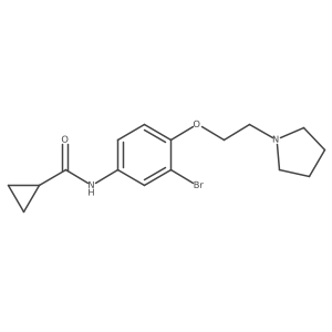 N-[3-bromo-4-[2-(1-pyrrolidinyl)ethoxy]phenyl]Cyclopropanecarboxamide结构式