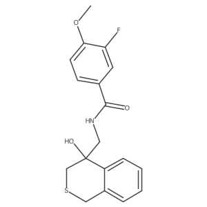 3-fluoro-N-[(4-hydroxy-3,4-dihydro-1H-2-benzothiopyran-4-yl)methyl]-4-methoxybenzamide Structure