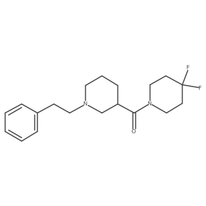 4,4-Difluoro-1-[1-(2-phenylethyl)piperidine-3-carbonyl]piperidine Structure