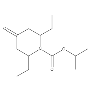 2,6-Diethyl-4-oxo-piperidine-1-carboxylic acid isopropyl ester结构式