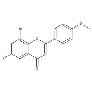 8-Bromo-2-(4-methoxyphenyl)-6-methyl-4H-1-benzopyran-4-one Structure