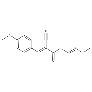 (2E)-2-cyano-N-[(1E)-(methoxyimino)methyl]-3-(4-methoxyphenyl)prop-2-enamide Structure