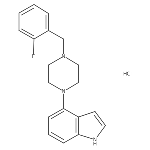 4-[4-(2-fluorobenzyl)piperazino]-1H-indole dihydrochloride结构式