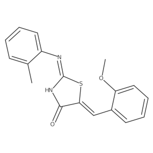 (E)-5-(2-methoxybenzylidene)-2-(o-tolylamino)thiazol-4(5H)-one Structure