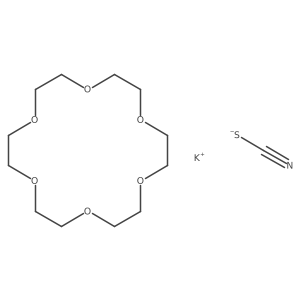 Potassium(1+), (1,4,7,10,13,16-hexaoxacyclooctadecane-O1,O4,O7,O10,O13,O16)-, thiocyanate Structure