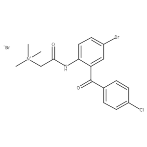 2-((4-bromo-2-(4-chlorobenzoyl)phenyl)amino)-N,N,N-trimethyl-2-oxoethanaminium bromide Structure