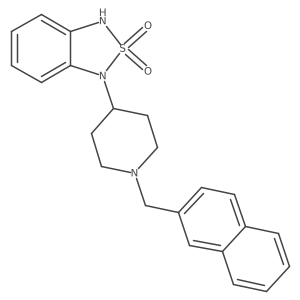 1-(1-Naphthalen-2-ylmethyl-piperidin-4-yl)-1,3-dihydro-benzo[1,2,5]thiadiazole 2,2-dioxide结构式