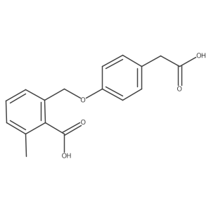 4-[(2-Carboxy-3-methylphenyl)methoxy]benzeneacetic acid Structure