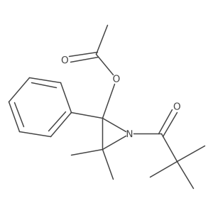 1-[2-(Acetyloxy)-3,3-dimethyl-2-phenyl-1-aziridinyl]-2,2-dimethyl-1-propanone结构式