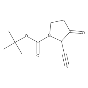 tert-Butyl 2-cyano-3-oxopyrrolidine-1-carboxylate结构式