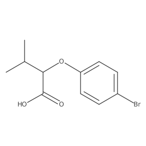 2-(4-Bromophenoxy)-3-methylbutanoic acid Structure