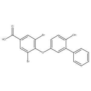 3,5-Dibromo-4-[(6-hydroxy[1,1'-biphenyl]-3-yl)oxy]benzoic acid结构式