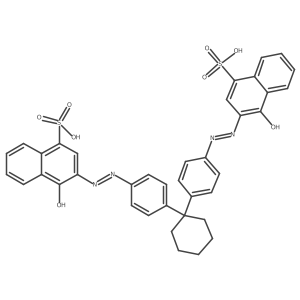 1-Naphthalenesulfonic acid, 3,3a(2)-[cyclohexylidenebis(4,1-phenyleneazo)]bis[4-hydroxy-结构式