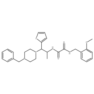 N1-(1-(4-benzylpiperazin-1-yl)-1-(thiophen-2-yl)propan-2-yl)-N2-(2-methoxybenzyl)oxalamide Structure