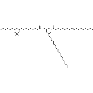 Sodium;[18-[2,3-di(octadec-9-enoyloxy)propoxy]-18-oxooctadecan-9-yl] sulfate结构式