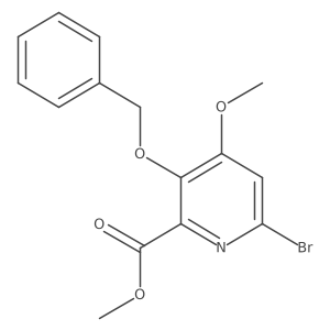 3-Benzyloxy-6-bromo-4-methoxy-pyridine-2-carboxylic acid methyl ester结构式