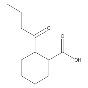 2-(1-Oxobutyl)cyclohexanecarboxylic acid Structure