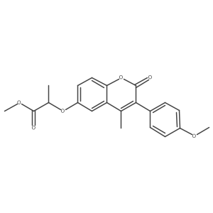 methyl 2-{[3-(4-methoxyphenyl)-4-methyl-2-oxo-2H-chromen-6-yl]oxy}propanoate Structure