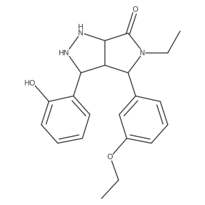4-(3-Ethoxyphenyl)-5-ethyl-3-(2-hydroxyphenyl)-1,2,3,3a,4,6a-hexahydropyrrolo[3,4-c]pyrazol-6-one结构式