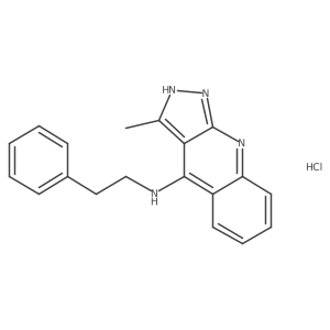 3-Methyl-N-phenethyl-1H-pyrazolo[3,4-b]quinolin-4-amine hydrochloride结构式