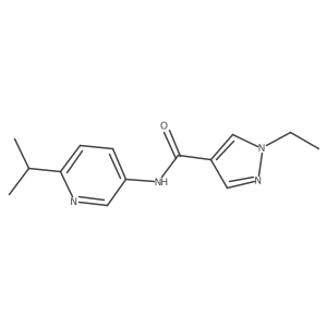 1-Ethyl-N-(6-isopropylpyridin-3-yl)-1H-pyrazole-4-carboxamide结构式