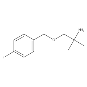 1-((4-Fluorobenzyl)oxy)-2-methylpropan-2-amine Structure