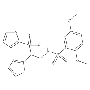 2,5-dimethoxy-N-[2-(2-thienyl)-2-(2-thienylsulfonyl)ethyl]benzenesulfonamide Structure