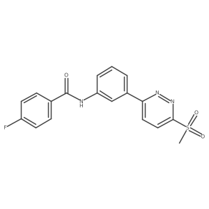 4-fluoro-N-(3-(6-(methylsulfonyl)pyridazin-3-yl)phenyl)benzamide Structure