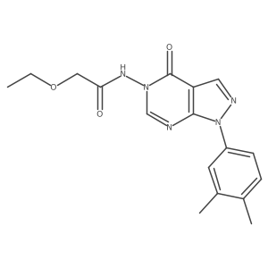 N-(1-(3,4-dimethylphenyl)-4-oxo-1H-pyrazolo[3,4-d]pyrimidin-5(4H)-yl)-2-ethoxyacetamide结构式