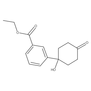 Ethyl 3-(1-hydroxy-4-oxocyclohexyl)benzoate Structure