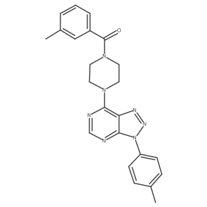 m-tolyl(4-(3-(p-tolyl)-3H-[1,2,3]triazolo[4,5-d]pyrimidin-7-yl)piperazin-1-yl)methanone结构式