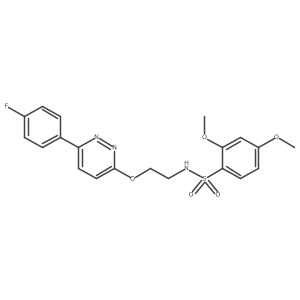 N-(2-((6-(4-fluorophenyl)pyridazin-3-yl)oxy)ethyl)-2,4-dimethoxybenzenesulfonamide结构式