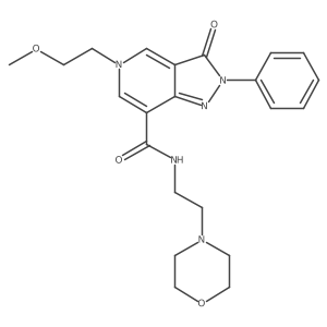 5-(2-methoxyethyl)-N-(2-morpholinoethyl)-3-oxo-2-phenyl-3,5-dihydro-2H-pyrazolo[4,3-c]pyridine-7-carboxamide结构式