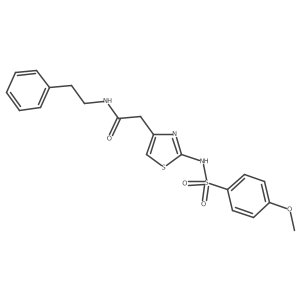 2-(2-(4-methoxyphenylsulfonamido)thiazol-4-yl)-N-phenethylacetamide Structure