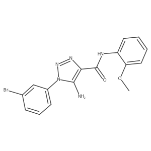 5-amino-1-(3-bromophenyl)-N-(2-methoxyphenyl)-1H-1,2,3-triazole-4-carboxamide结构式