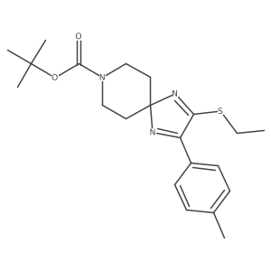 Tert-butyl 2-(ethylthio)-3-(p-tolyl)-1,4,8-triazaspiro[4.5]deca-1,3-diene-8-carboxylate结构式