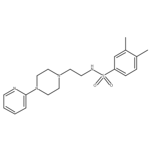 3,4-dimethyl-N-{2-[4-(2-pyridinyl)-1-piperazinyl]ethyl}benzenesulfonamide Structure